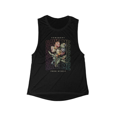 Jelly Somebody Save Me Rainbow Muscle Tank - Sunlit Funlit Country Music Tees